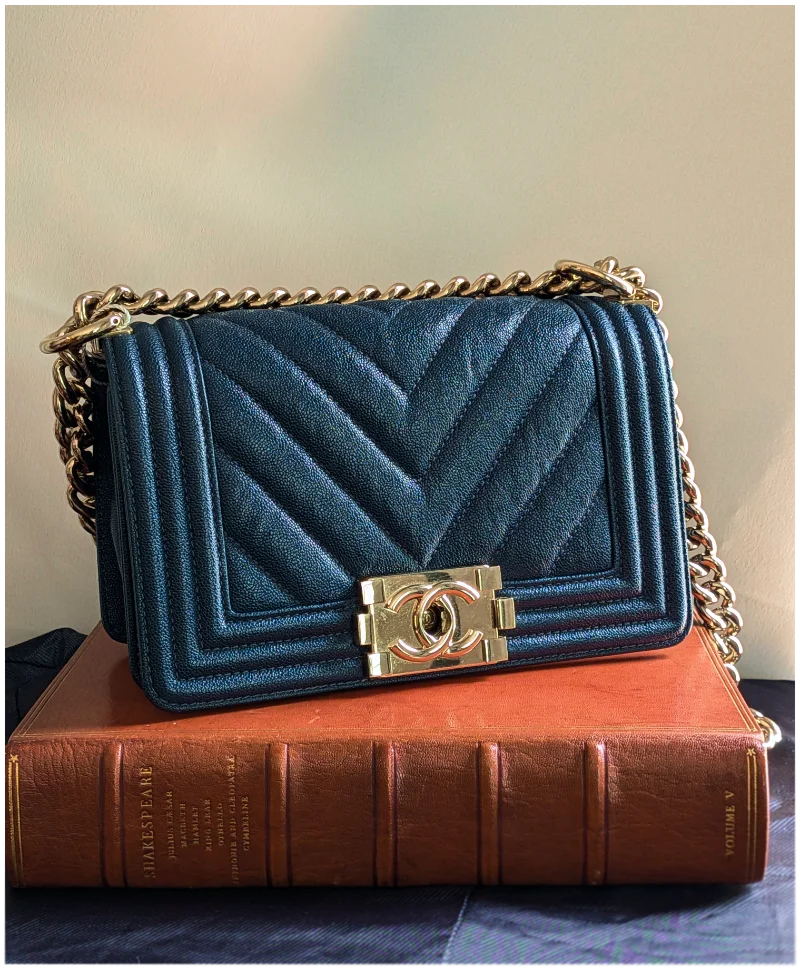 Chanel Caviar Chevron Quilted Boy Bag — image 1