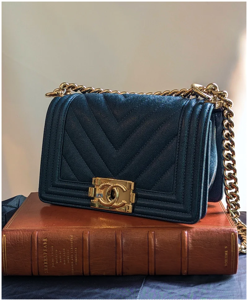 Chanel Caviar Chevron Quilted Boy Bag — image 2