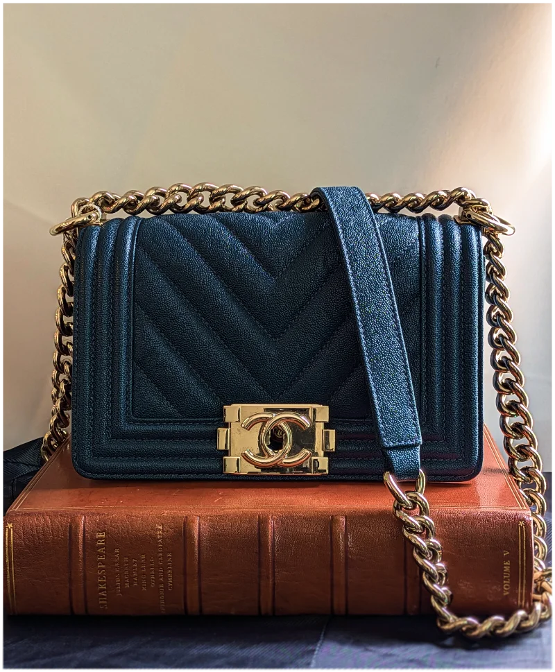 Chanel Caviar Chevron Quilted Boy Bag — image 3