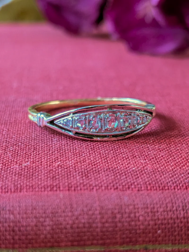 Art Deco Rose Cut Diamond Band — image 2