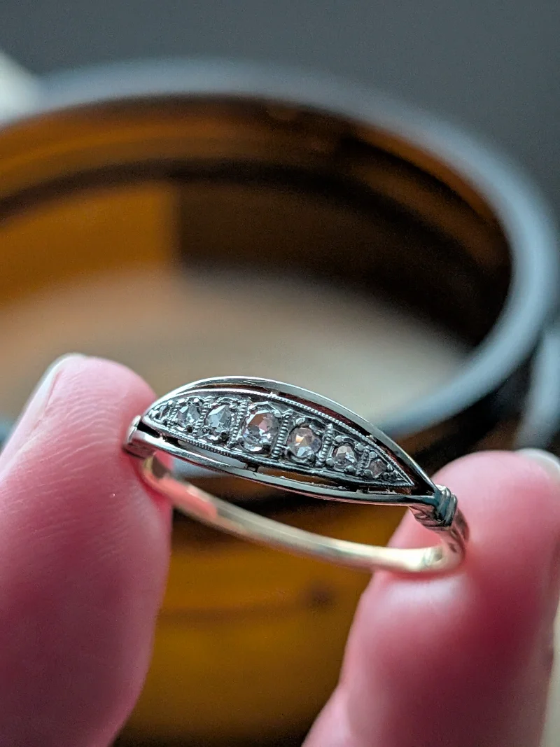 Art Deco Rose Cut Diamond Band — image 1