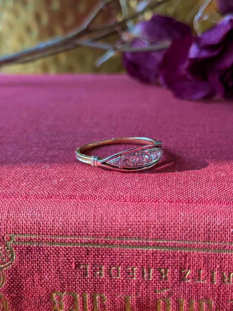 Art Deco Rose Cut Diamond Band — image 3