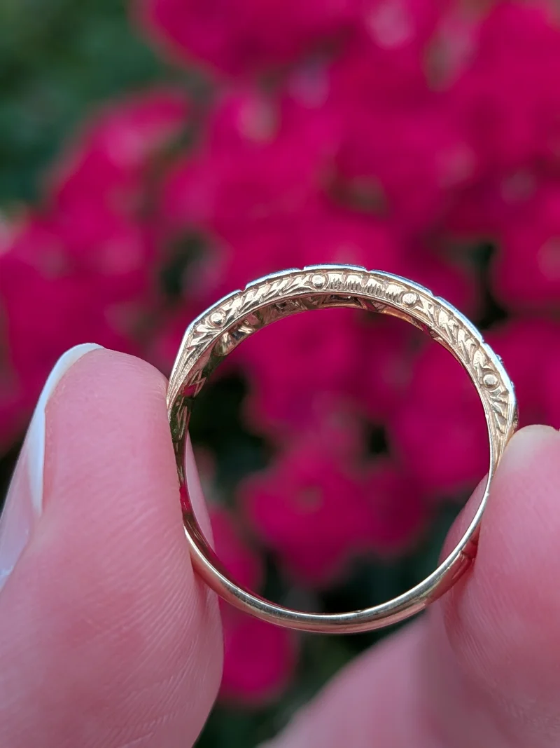Engraved Spanish Diamond Band — image 3