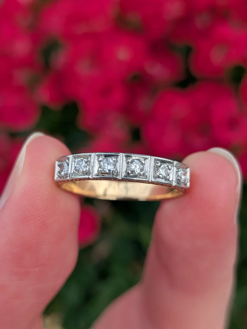 Engraved Spanish Diamond Band — image 1